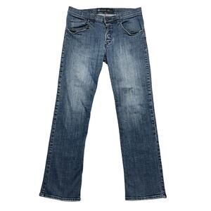 Matix Miner Jeans Mens 30x30 Indigo Stretch Straight Leg Denim Button Fly Casual